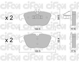 822-666-0 Cifam pastillas de freno traseras