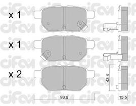 822-746-0 Cifam pastillas de freno traseras