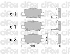 822-796-0 Cifam pastillas de freno traseras