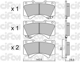 822-821-0 Cifam pastillas de freno delanteras