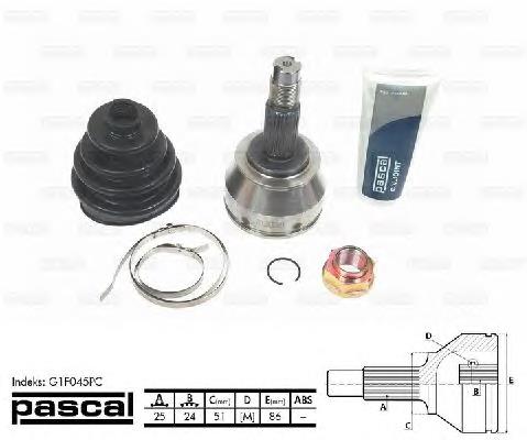 Junta homocinética exterior delantera Pascal G1F045PC precio, desde 34,70 EUR