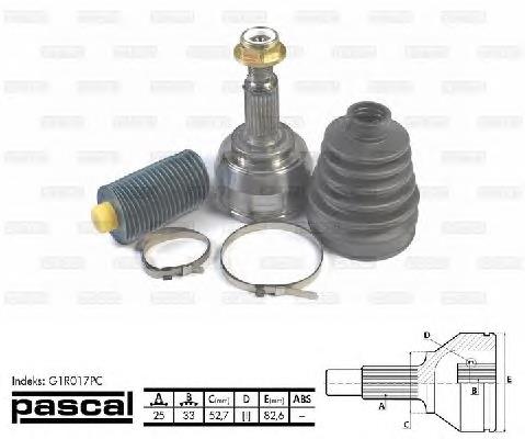 Junta homocinética exterior delantera Pascal G1R017PC