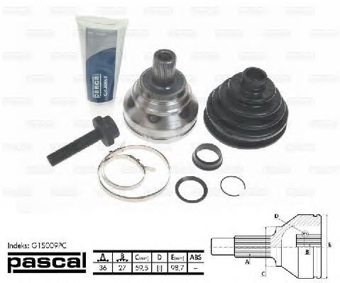 Junta homocinética exterior delantera Pascal G1S009PC