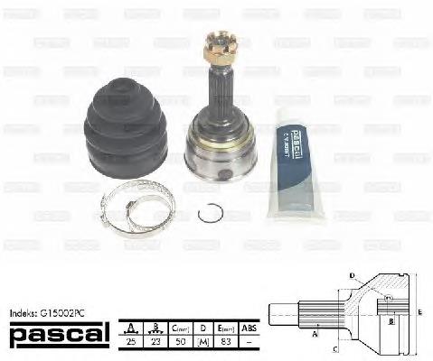 Junta homocinética exterior delantera Pascal G15002PC