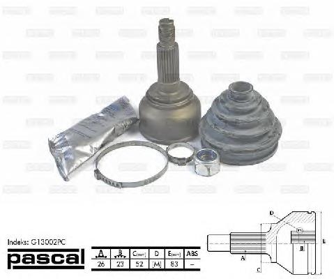 Junta homocinética exterior delantera Pascal G13002PC precio, desde 37,24 EUR