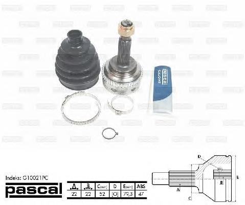 Junta homocinética exterior delantera Pascal G10021PC precio, desde 40,94 EUR