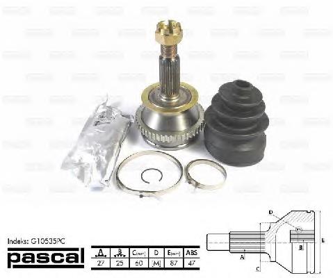 Junta homocinética exterior delantera Pascal G10535PC precio, desde 38,95 EUR