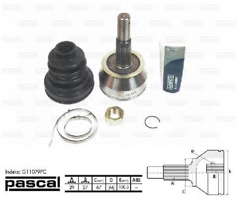 Junta homocinética exterior delantera Pascal G11079PC