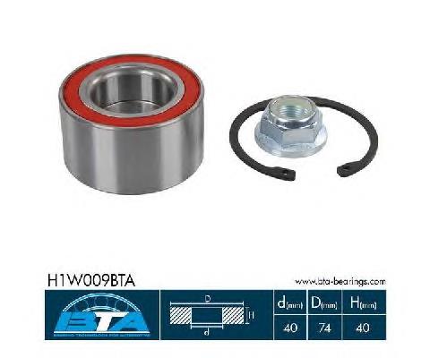 Cojinete de rueda delantero H1W009BTA BTA