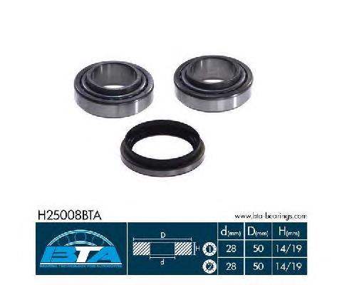 Cojinete de rueda trasero H25008BTA BTA