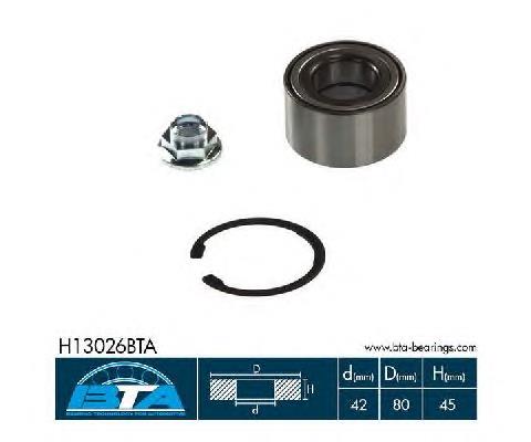 Rodamiento de rueda delantero BTA H13026BTA