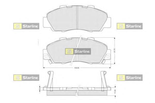 BDS214 Starline pastillas de freno delanteras