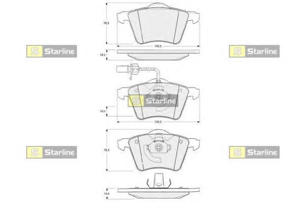 BD S354 Starline pastillas de freno delanteras