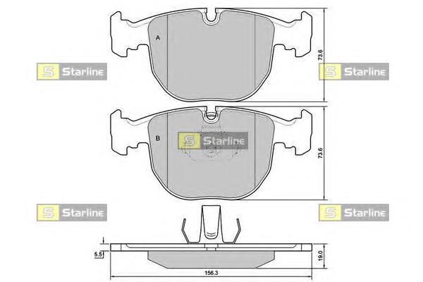 BD S384 Starline pastillas de freno delanteras