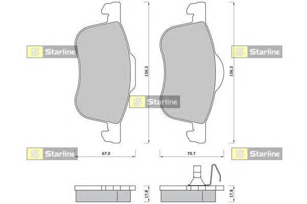 BD S371 Starline pastillas de freno delanteras