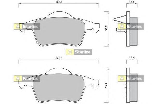 BD S372 Starline pastillas de freno traseras