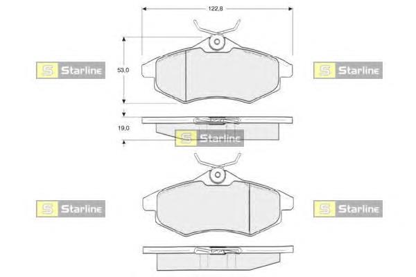 BD S319 Starline pastillas de freno delanteras