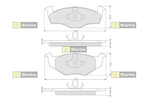 BD S072 Starline pastillas de freno delanteras