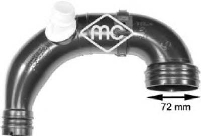 03905 Metalcaucho tubo flexible de aspiración, salida del filtro de aire