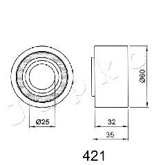 45421 Japko rodillo intermedio de correa dentada