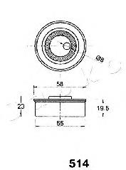 45514 Japko tensor de la polea de la correa dentada, eje de balanceo