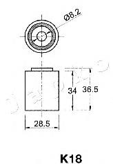 45K18 Japko rodillo intermedio de correa dentada