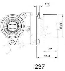 45237 Japko tensor, correa dentada