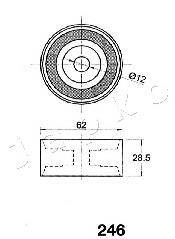 45246 Japko rodillo intermedio de correa dentada