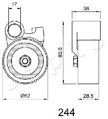 45244 Japko rodillo, cadena de distribución