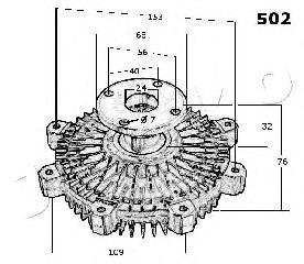 36502 Japko embrague, ventilador del radiador