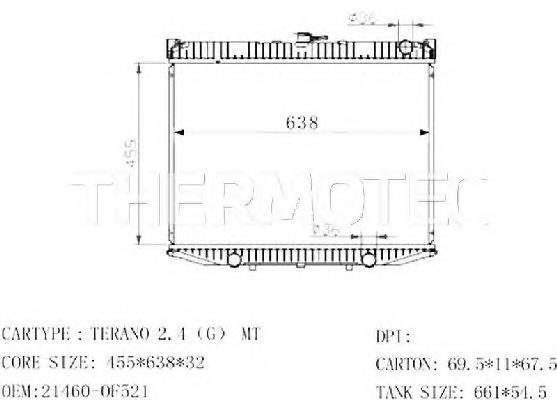 Radiador D71013TT Thermotec