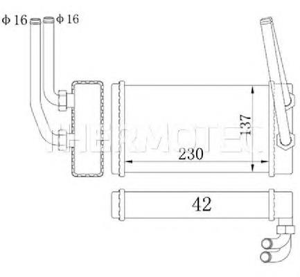 Radiador de calefacción D6G009TT Thermotec