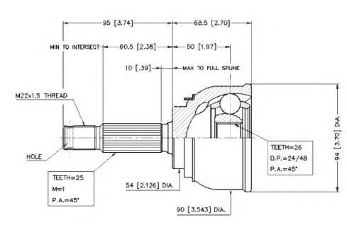 Junta homocinética exterior delantera 771021030 FAG