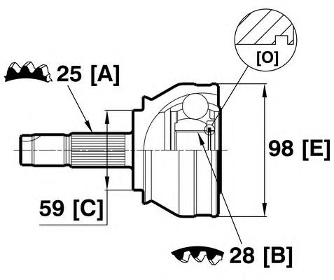 18745 Vema junta homocinética exterior delantera