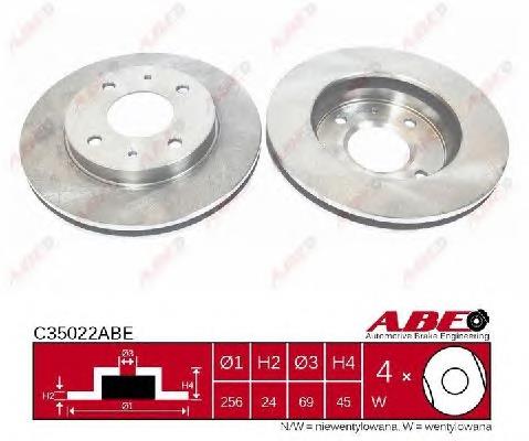 Freno de disco delantero ABE C35022ABE precio, desde 56,18 USD