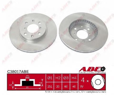 Disco de freno C38017ABE ABE