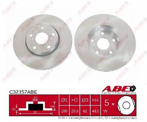 Disco de freno delantero ABE C32157ABE