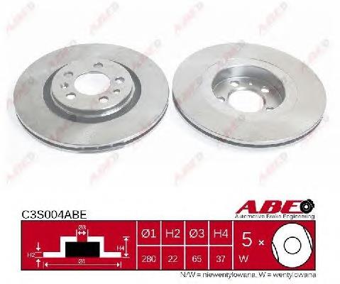 Disco de freno delantero ABE C3S004ABE