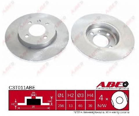 Disco de freno delantero ABE C3T011ABE