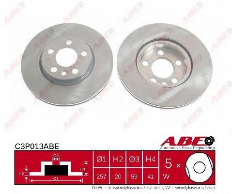Comprar C3P013ABE ABE Freno de disco delantero