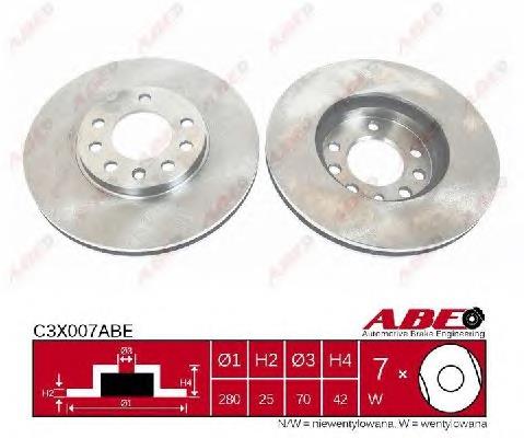 Comprar C3X007ABE ABE Freno de disco delantero
