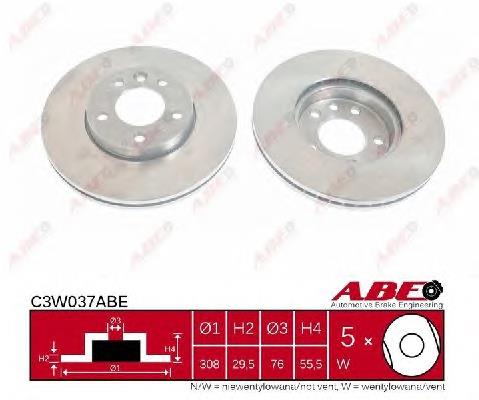 Comprar C3W037ABE ABE Freno de disco delantero