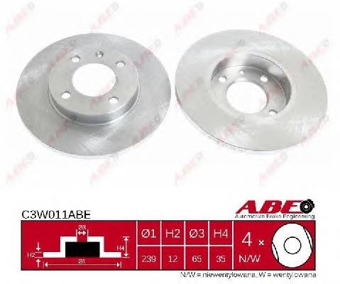 Frenos delanteros ABE C3W011ABE precio, desde 19,51 EUR