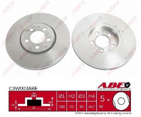 Comprar C3W003ABE ABE Freno de disco delantero
