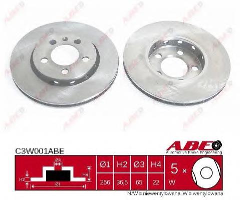 Disco de freno C3W001ABE ABE
