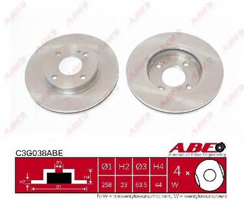 Comprar C3G038ABE ABE Freno de disco delantero
