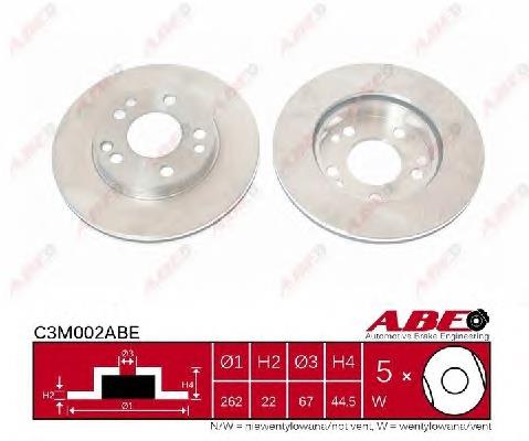 Disco de freno delantero ABE C3M002ABE
