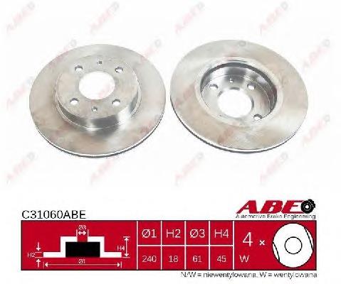Frenos delanteros ABE C31060ABE precio, desde 31,60 EUR