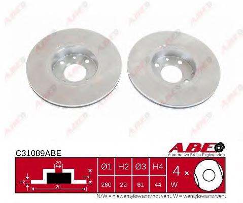 Comprar C31089ABE ABE Freno de disco delantero