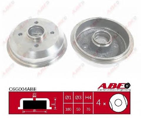 Tambor de freno trasero ABE C6G004ABE